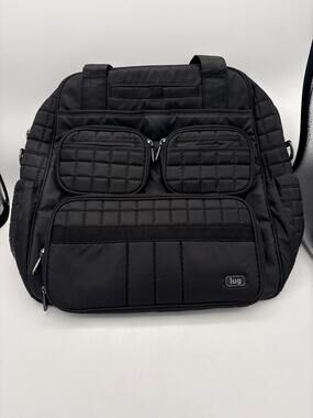 Women’s Lug Black Quilted Puddle Jumper Overnight Bag